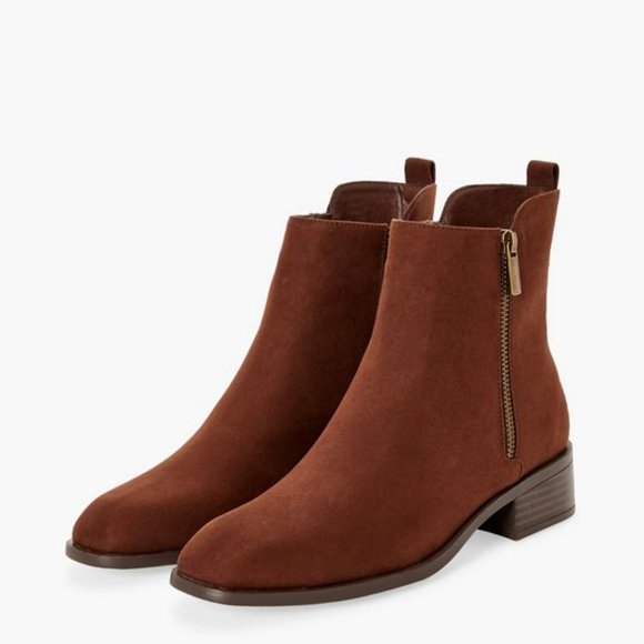 ‘Like-New Brown Faux Suede Boot - Wide’ - Picture 4 of 6